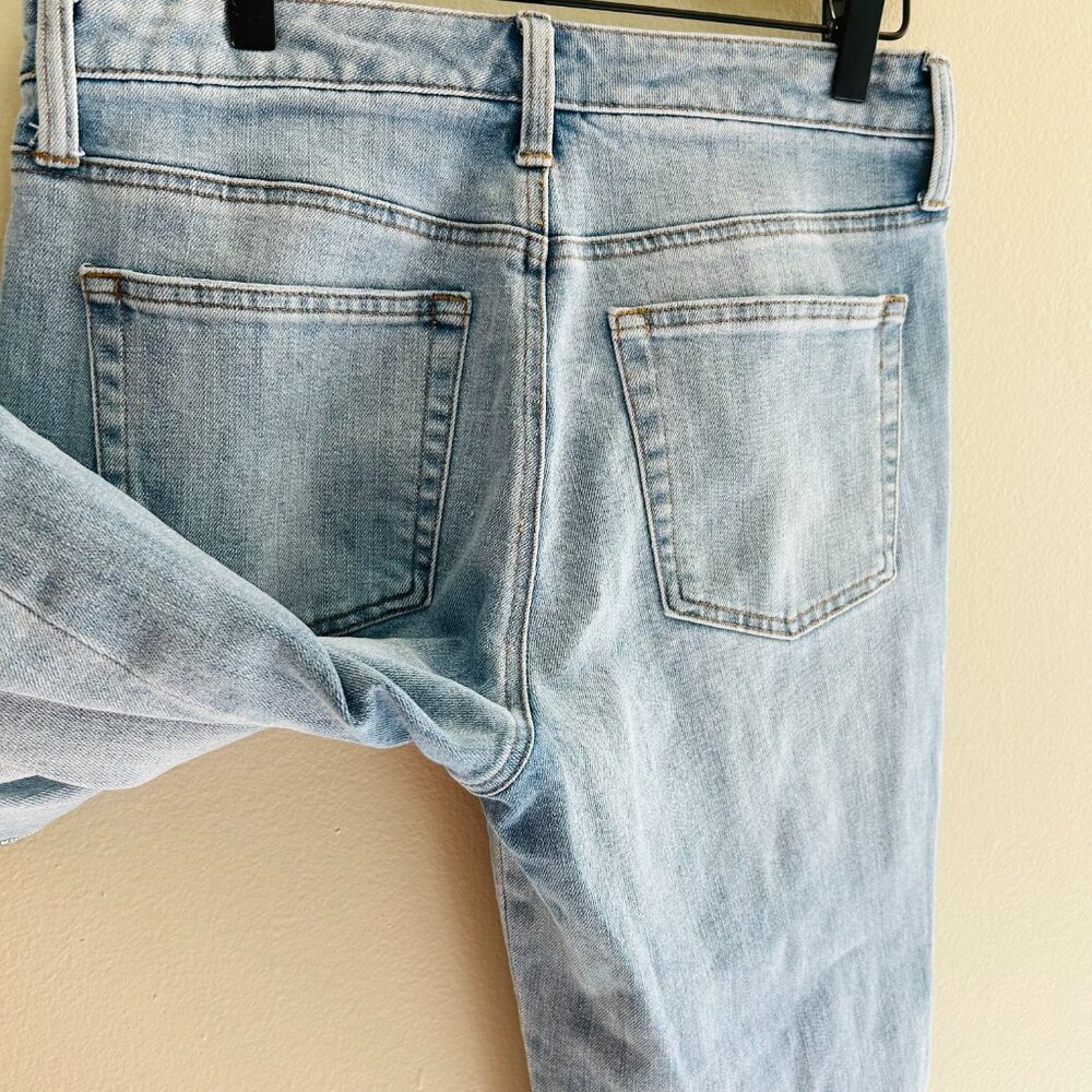 Talbots Modern Ankle Jeans Size 4 Ribbon Tape Sea Glass Wash Straight Leg Blue - Picture 6 of 10